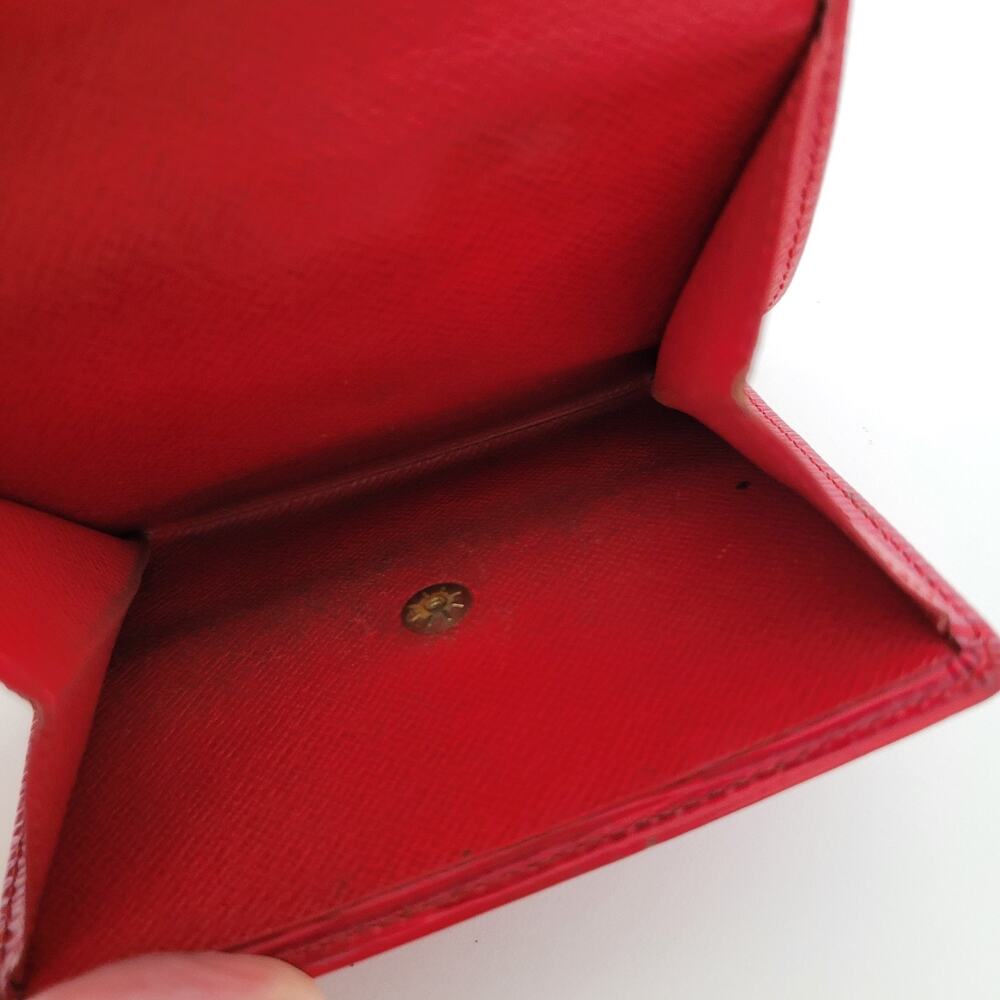 Louis Vuitton Vintage‎ 2002 Epi Leather Wallet Red Medium Trifold Elise Retro - Picture 13 of 16